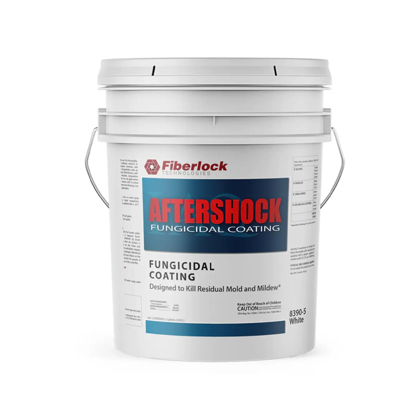 Fiberlock Aftershock EPA Registered Fungicidal Coating – White – 5 Galons